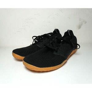 Whitin Shoes Mens 43 Minimalist Trail Running Sneakers Black Mesh Round Toe